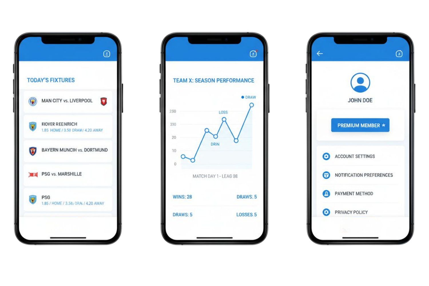 SportMind App Screens